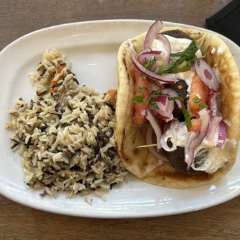 Opa! Authentic Greek - Falafel pita with rice - Mediterranean Near Me - Santa Clara, California