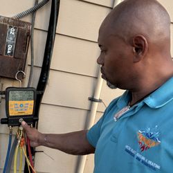 Arctic Blast Cooling And Heating - Checking pressure to reassure that unit is recharged properly