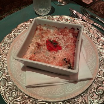 Mystique Dining - Vegetarian lasagna - Dinner Theater Near Me - Folsom, California