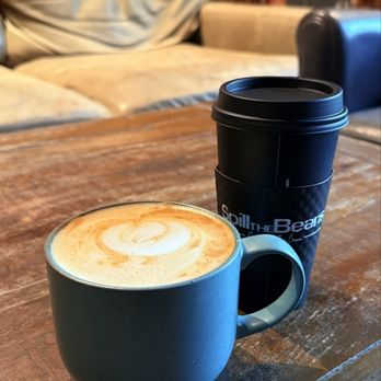 Spill the Beans - Mama Mia Amore in mug & Maffioso to go @lindaeatstagram - Coffee & Tea Near Me - Greenville, South Carolina Spill the Beans - Mama Mia Amore in mug & Maffioso to go @lindaeatstagram - Coffee & Tea Near Me - Greenville, South Carolina
