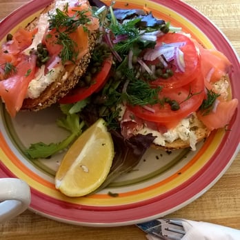 Walden's Coffeehouse - The Schmagel on an everything bagel. This is one of my personal favorites! Salmon, capers and spring mix salad. - Coffee & Tea Near Me - Reno, Nevada Walden's Coffeehouse - The Schmagel on an everything bagel. This is one of my personal favorites! Salmon, capers and spring mix salad. - Coffee & Tea Near Me - Reno, Nevada