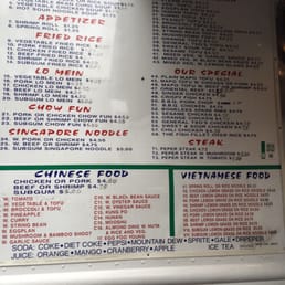 Their menu! Their menu!
