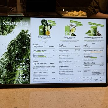 Naisnow - Menu. - Coffee & Tea Near Me - New York, New York