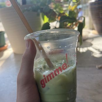 Gimme! Coffee - Iced Matcha Latte with Oat Milk - Coffee & Tea Near Me - Ithaca, New York