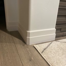 Baseboards installed