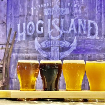 Hog Island Beer - My beer flight - Breweries Near Me - Orleans, Massachusetts