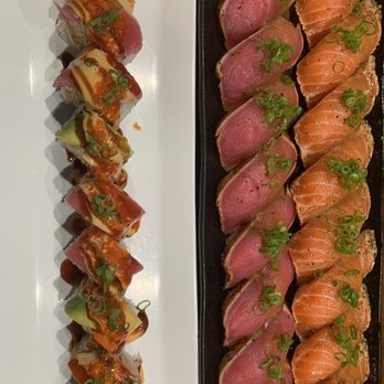 Show Sushi - Shooting Star Roll - 8 pieces, Cajun Tuna Plate - 10 Pieces, Pepper Salmon Sushi Plate - 10 Pieces - Sushi Bars Near Me - La Palma, California Show Sushi - Shooting Star Roll - 8 pieces, Cajun Tuna Plate - 10 Pieces, Pepper Salmon Sushi Plate - 10 Pieces - Sushi Bars Near Me - La Palma, California