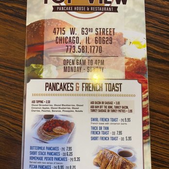 Top View - Main menu photo - Breakfast & Brunch Near Me - Chicago, Illinois Top View - Main menu photo - Breakfast & Brunch Near Me - Chicago, Illinois