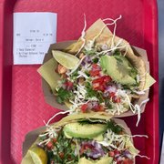 Photo of Oscars Mexican Seafood - San Diego, CA, United States. Taco Especial and Grilled Octopus Taco