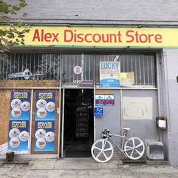 Exterior outside entrance of Alex Discount Store - cicLAvia bicycle event SEP2024 - Los Angeles, California Exterior outside entrance of Alex Discount Store - cicLAvia bicycle event SEP2024 - Los Angeles, California