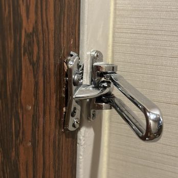 DoubleTree by Hilton Cherry Hill Philadelphia - The busted lock, which when I had seen front it was pushed in and looks normal/functional. - Hotels Near Me - Cherry Hill, New Jersey DoubleTree by Hilton Cherry Hill Philadelphia - The busted lock, which when I had seen front it was pushed in and looks normal/functional. - Hotels Near Me - Cherry Hill, New Jersey