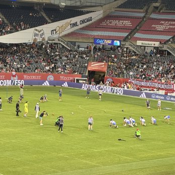 Soldier Field - Half time game of Quad Ball - Stadiums & Arenas Near Me - Chicago, Illinois