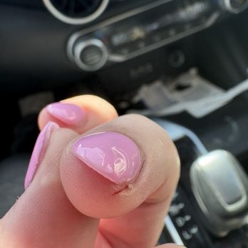 Glamour Nails - Cut me TWICE and still charged 60 dollars for this monstrosity's ! No massage, they look a week grown out. Never going back. - Nail Salons Near Me - Crestview Hills, Kentucky