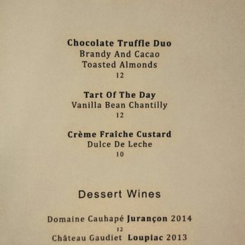 Bouche - Dinner menu, desserts. Sat 2017-01-28 - French Near Me - San Francisco, California Bouche - Dinner menu, desserts. Sat 2017-01-28 - French Near Me - San Francisco, California