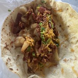 Nenas Burritos - Bacon, potato, cheese & Serrano pepper breakfast taco