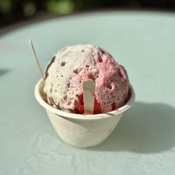Ululani's Hawaiian Shave Ice - Root beer and cherry with snow cap