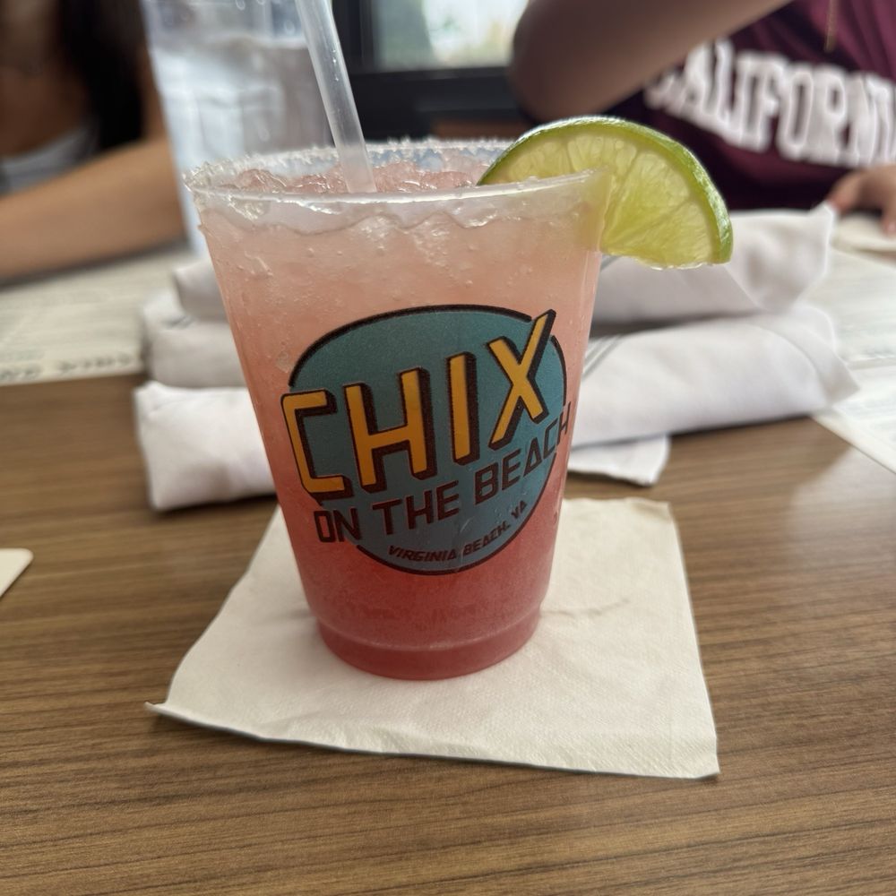 Chix on the Beach - Margarita (strawberry) - Seafood Near Me - Virginia Beach, Virginia Chix on the Beach - Margarita (strawberry) - Seafood Near Me - Virginia Beach, Virginia