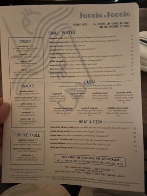 Menu photo 4 Faccia a Faccia Boston, MA