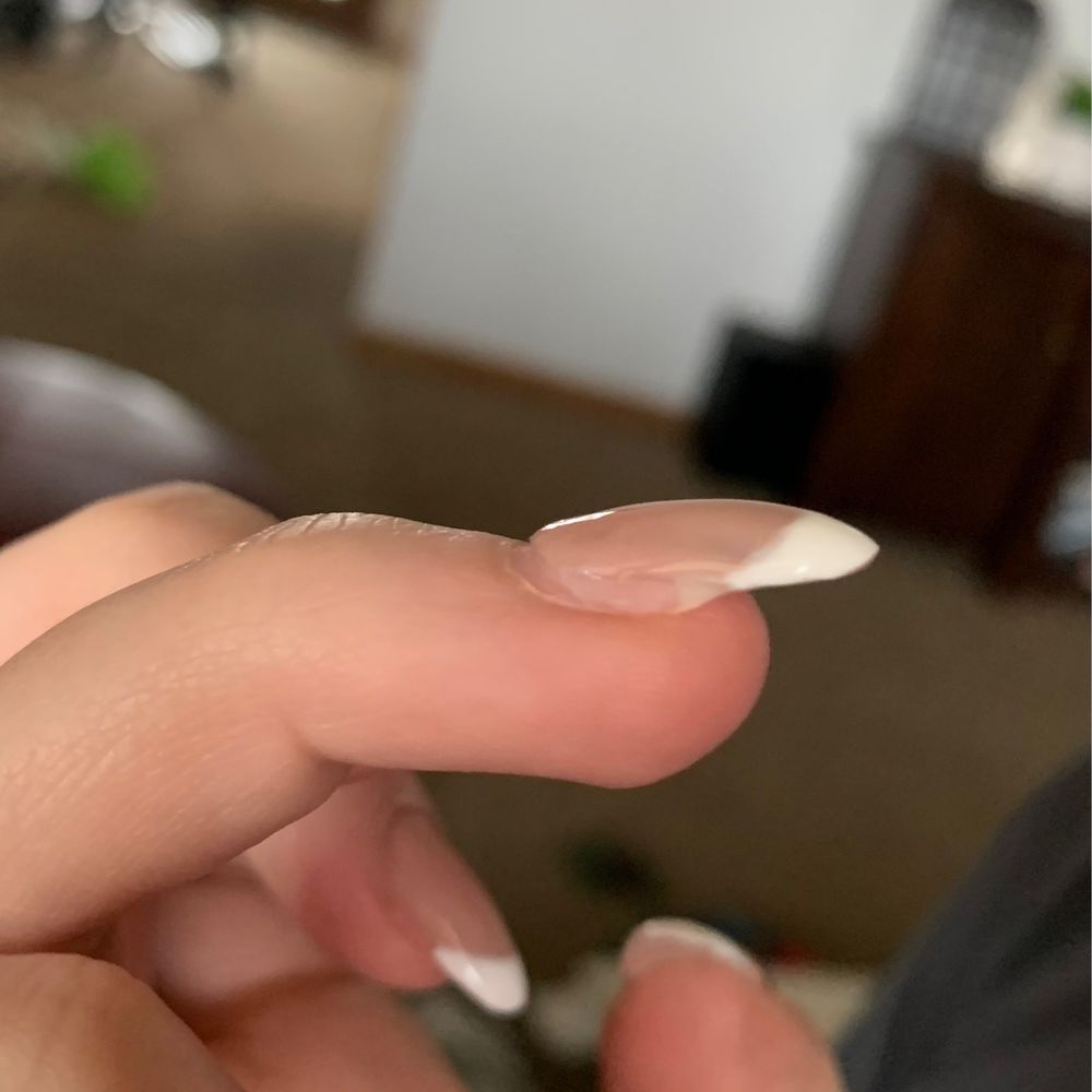 Luxe’s Nails and Spa - Incomplete job once again. Looks like a shitty press on - Nail Salons Near Me - Fort Wayne, Indiana Luxe’s Nails and Spa - Incomplete job once again. Looks like a shitty press on - Nail Salons Near Me - Fort Wayne, Indiana