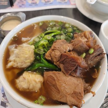 EAT Bistro - Beef stew with wonton noodle soup. Very tender beef! - Cantonese Near Me - Rosemead, California EAT Bistro - Beef stew with wonton noodle soup. Very tender beef! - Cantonese Near Me - Rosemead, California