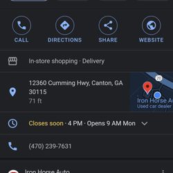 Iron Horse Auto - Saturday hours are incorrect on onwers website!