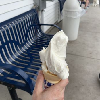 Strickland's Frozen Custard - a hand holding an ice cream cone - Ice Cream & Frozen Yogurt Near Me - Akron, Ohio