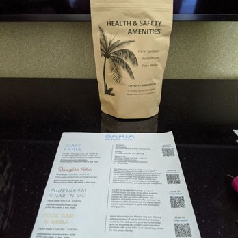 Bahia Resort Hotel - Sanitizing packet - San Diego, CA
