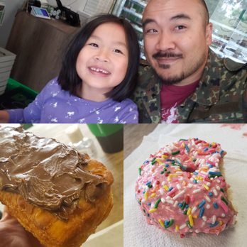 Donut Factory - Nutella cronut + pink strawberry sprinkle - Donuts Near Me - Seattle, Washington
