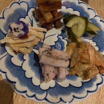 Morimoto Napa - House pickled sampler - Japanese Near Me - Napa, California