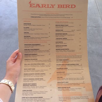 Early Bird - Full menu - New American Near Me - Fullerton, California