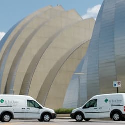 Early Byrd Appliance - Two of our new appliance repair and service trucks at the Kauffman Center for the Performing Arts in Kansas City, MO.