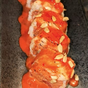 Osaka Sushi - IT looks spicy but it's not. This this is sooo good. Not too spicy not too over powering the sushi. - Japanese Near Me - Modesto, California