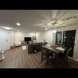 D&K electrical services - This photo was taken after the insulation. We installed four recessed lights and chandelier over the kitchen table.