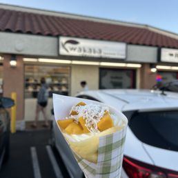 Coconut mango crepe Coconut mango crepe
