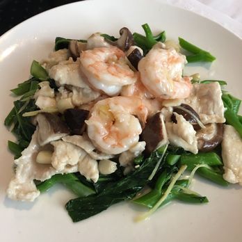 Panda House Chinese Restaurant - My favorite. Real Chinese greens Asian mushrooms shrimp and chicken. - Chinese Near Me - Stratford, Connecticut