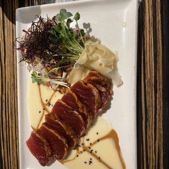 Roy's Kaanapali - Ahi, it was fine, crust was not crusty, more soggy like soft chicken skin. - Hawaiian Near Me - Lahaina, Hawaii Roy's Kaanapali - Ahi, it was fine, crust was not crusty, more soggy like soft chicken skin. - Hawaiian Near Me - Lahaina, Hawaii