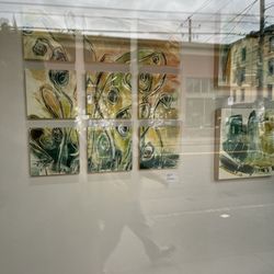 Angela Morrow is this month's featured artist, in the front window for one month!