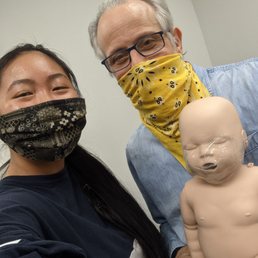 Neil and our CPR infant!
