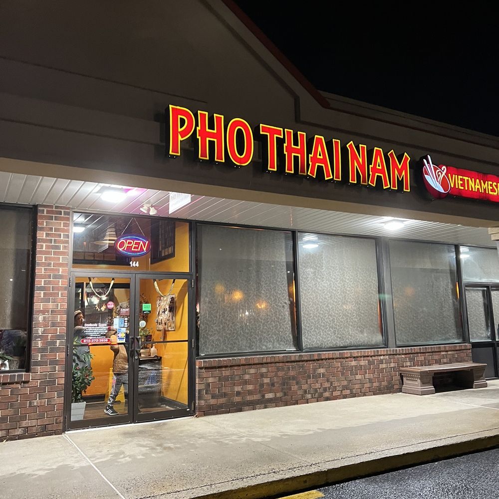 Pho Thai Nam Restaurant - Front (Nighttime) - Thai Near Me - East Norriton, Pennsylvania