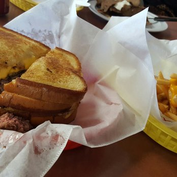 Herm's Palace - Grilled cheese's are the Star of this sandwich, burger is more filler. I think next time I get just grilled cheese and add bacon. - American Near Me - Skokie, Illinois Herm's Palace - Grilled cheese's are the Star of this sandwich, burger is more filler. I think next time I get just grilled cheese and add bacon. - American Near Me - Skokie, Illinois