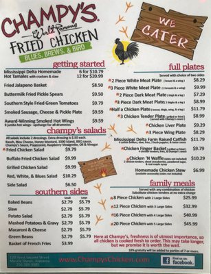 Menu photo 7 Champy's Famous Fried Chicken Muscle Shoals, AL