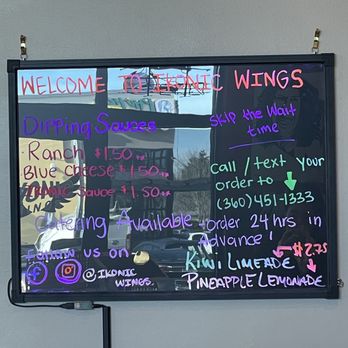Ikonic Wings - Menu - Chicken Wings Near Me - Lacey, Washington Ikonic Wings - Menu - Chicken Wings Near Me - Lacey, Washington