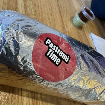 And Breakfast Burritos - Pastrami burrito with both hot sauces - Breakfast & Brunch Near Me - Oceanside, California