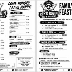 Come hungry. Leave Rek'D. 

8534 Asheville Hwy Knoxville TN
 865-601-6827