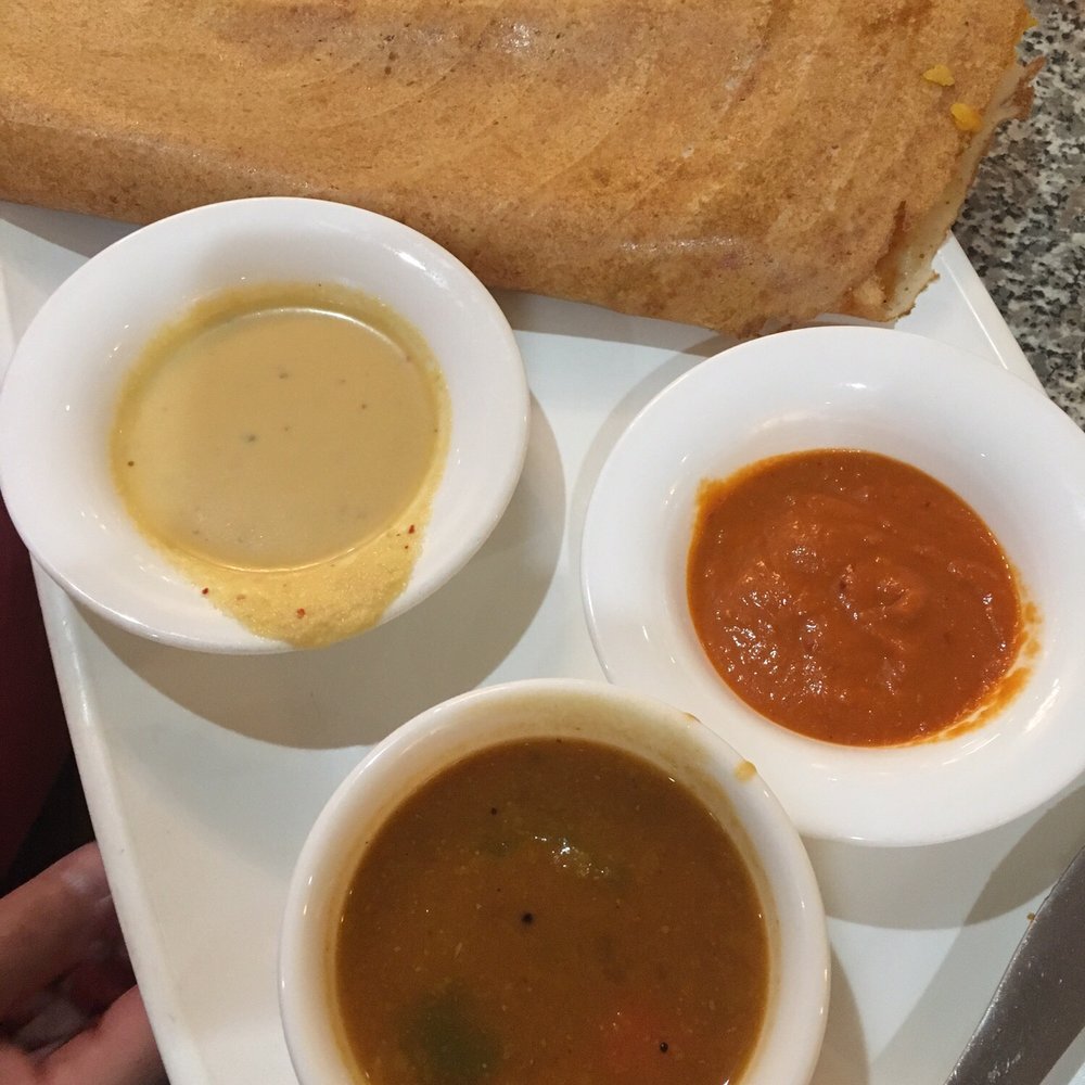 Udupi Indian Vegetarian & Vegan Cuisine - My half of the huge Cherry Nadu Cauliflower Dosai - Indian Near Me - Tempe, Arizona Udupi Indian Vegetarian & Vegan Cuisine - My half of the huge Cherry Nadu Cauliflower Dosai - Indian Near Me - Tempe, Arizona