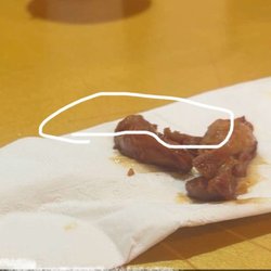 China Garden Buffet and Sushi - Hair in the food.