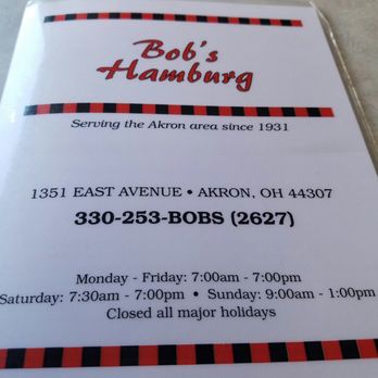 Bob's Hamburg - Burgers Near Me - Akron, Ohio