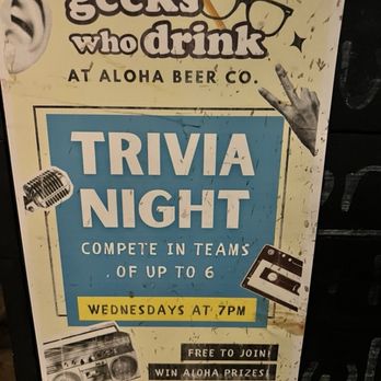 Aloha Beer - Yay. Trivia. - Breweries Near Me - Honolulu, Hawaii