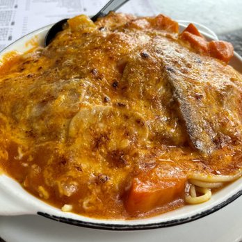 Arcadia Garden Cafe - Baked ox tongue with spaghetti - Chinese Near Me - Arcadia, California Arcadia Garden Cafe - Baked ox tongue with spaghetti - Chinese Near Me - Arcadia, California