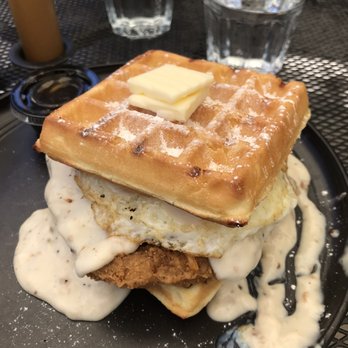 The Hideout Kitchen - Chicken fried steak and waffles - New American Near Me - Lafayette, California